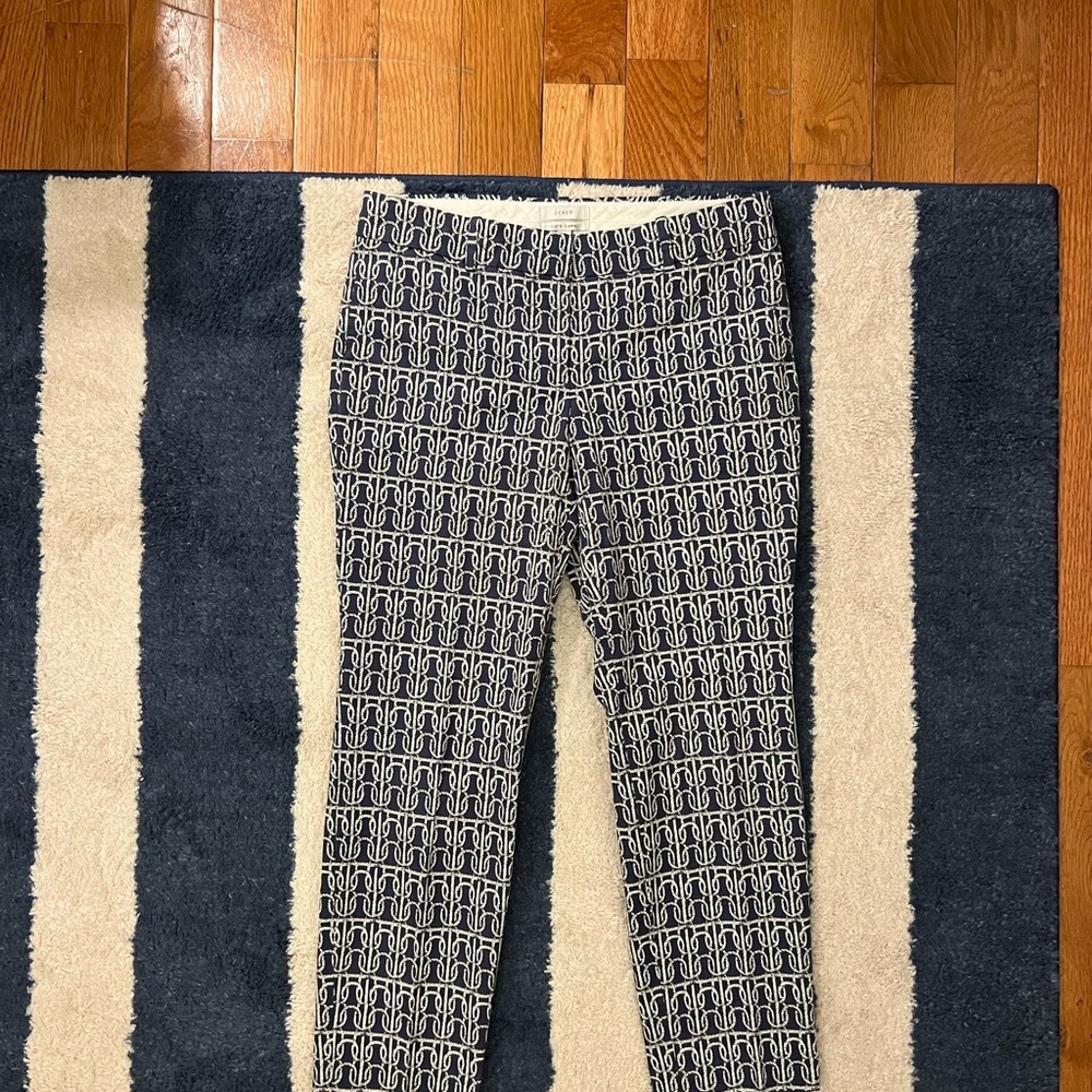 JCrew Pants Nautical Print Women’s Size 4